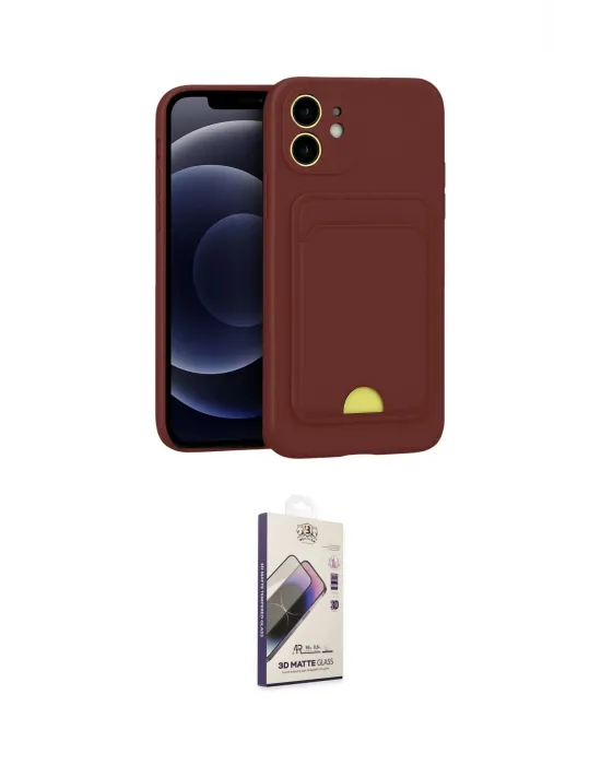 ieg™ iPhone 11 Kılıf Vadi Çizgi Prime - Siyah Bilvis 3D Mat Cam Ekran Koruyucu