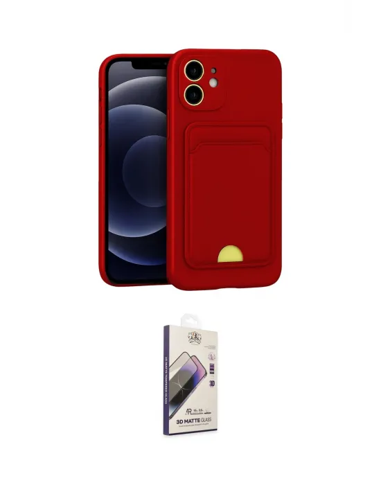 ieg™ iPhone 11 Kılıf Vadi Çizgi Prime - Siyah Bilvis 3D Mat Cam Ekran Koruyucu