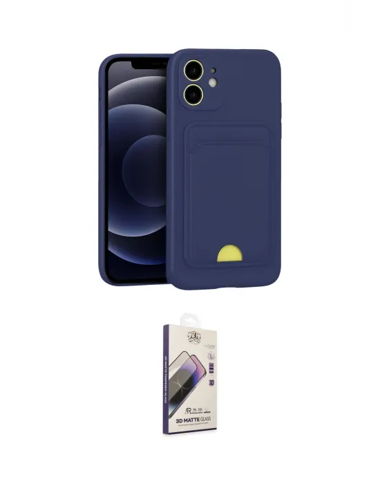 ieg™ iPhone 11 Kılıf Vadi Çizgi Prime - Siyah Bilvis 3D Mat Cam Ekran Koruyucu