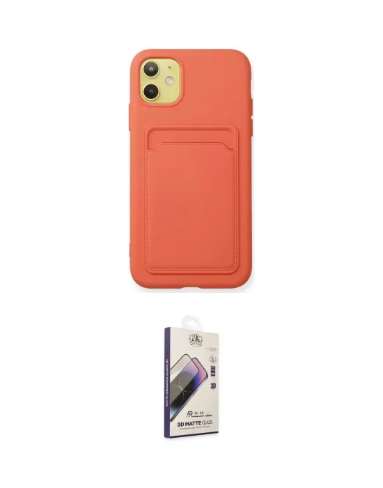 ieg™ iPhone 11 Kılıf Vadi Çizgi Prime - Siyah Bilvis 3D Mat Cam Ekran Koruyucu