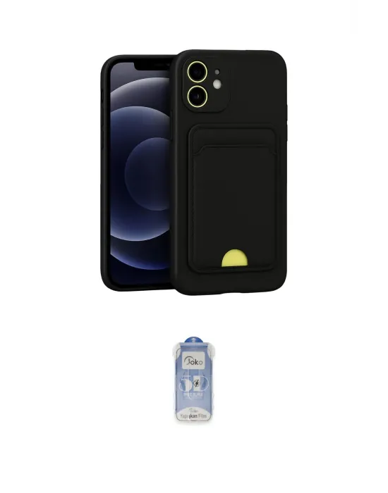 ieg™ iPhone 11 Kılıf Vadi Çizgi Prime - Siyah Joko Magic 5D Cam