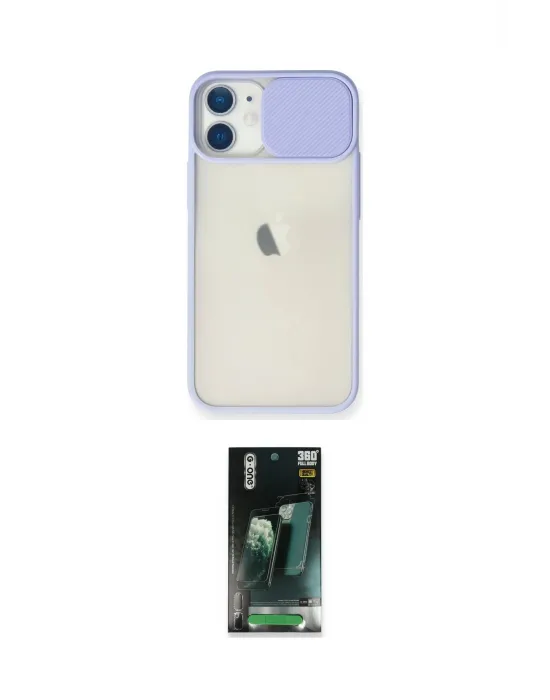 ieg™ iPhone 11 Kılıf Vadi Çizgi - Şeffaf 360 Full Body Arka Koruyucu