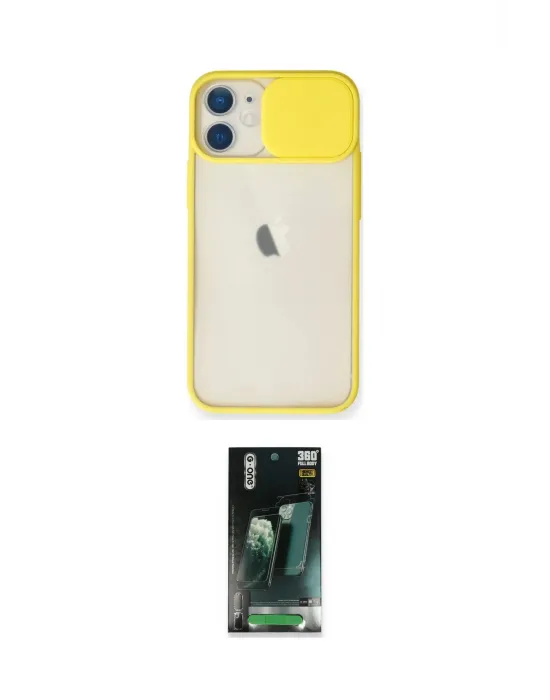 ieg™ iPhone 11 Kılıf Vadi Çizgi - Şeffaf 360 Full Body Arka Koruyucu