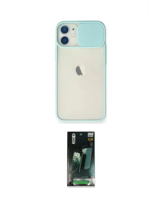 ieg™ iPhone 11 Kılıf Vadi Çizgi - Şeffaf 360 Full Body Arka Koruyucu