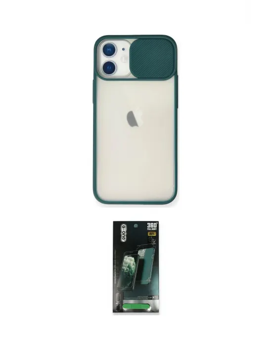 ieg™ iPhone 11 Kılıf Vadi Çizgi - Şeffaf 360 Full Body Arka Koruyucu