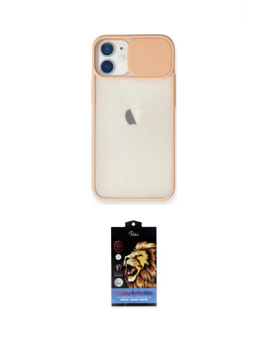 ieg™ iPhone 11 Kılıf Vadi Çizgi - Siyah Buffer Hayalet Cam Ekran Koruyucu