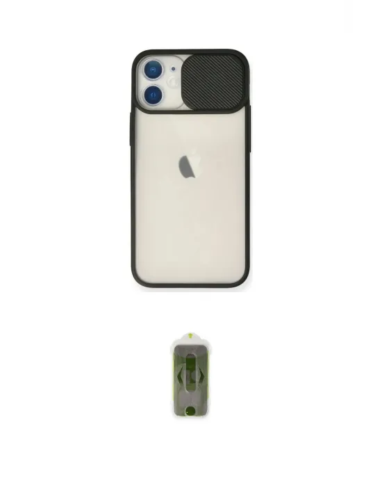 ieg™ iPhone 11 Kılıf Vadi Çizgi - Siyah Joko Magic 5D Hayalet Cam