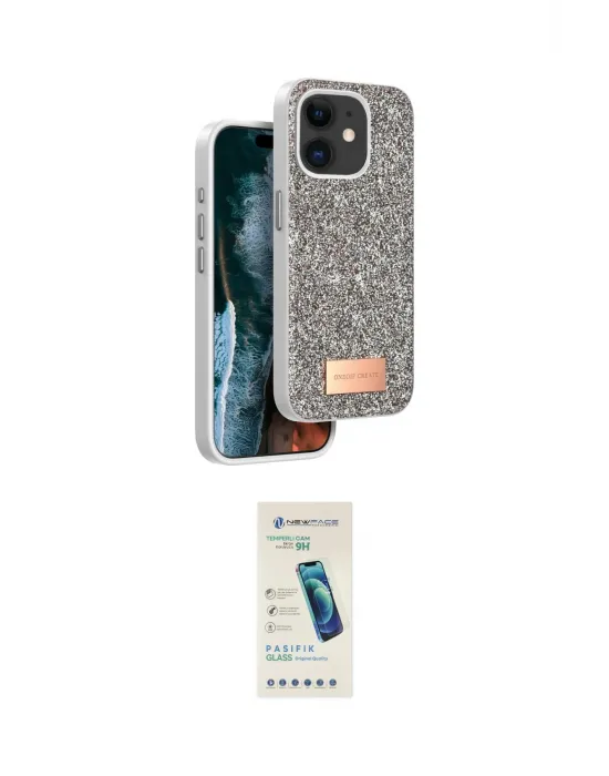 ieg™ iPhone 11 Kılıf Vadi Klasik Serisi - Şeffaf Pasifik Cam Ekran Koruyucu