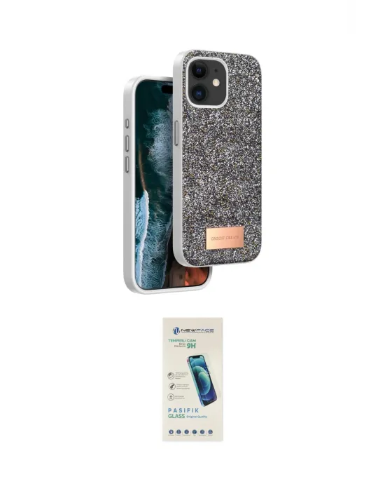 ieg™ iPhone 11 Kılıf Vadi Klasik Serisi - Şeffaf Pasifik Cam Ekran Koruyucu