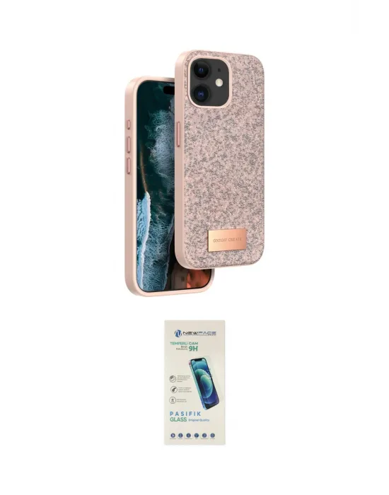 ieg™ iPhone 11 Kılıf Vadi Klasik Serisi - Şeffaf Pasifik Cam Ekran Koruyucu