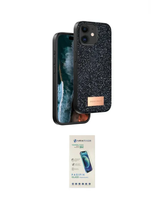 ieg™ iPhone 11 Kılıf Vadi Klasik Serisi - Şeffaf Pasifik Cam Ekran Koruyucu
