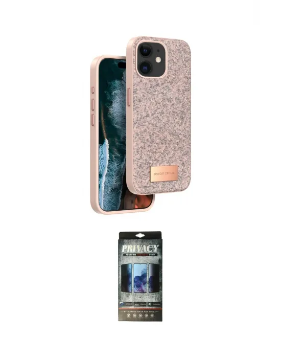 ieg™ iPhone 11 Kılıf Vadi Klasik Serisi - Siyah 34D Hayalet Izgaralı Cam