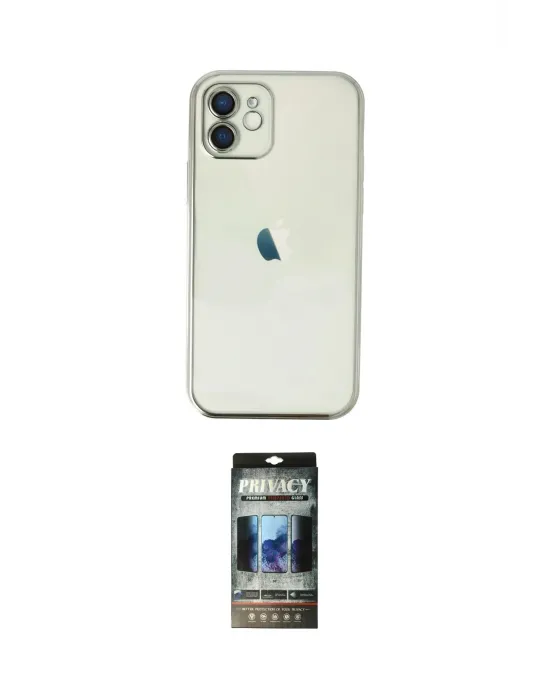ieg™ iPhone 11 Kılıf Vadi Minimal - Siyah 34D Hayalet Izgaralı Cam