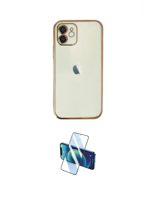 ieg™ iPhone 11 Kılıf Vadi Minimal - Siyah 3D Antistatik Cam Ekran Koruyucu