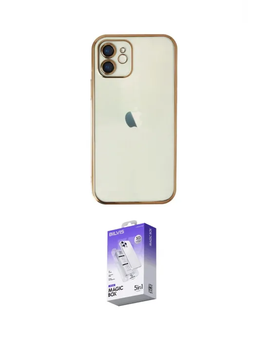 ieg™ iPhone 11 Kılıf Vadi Minimal - Siyah Bilvis 5in1 3D Magic Cam Ekran Koruyucu