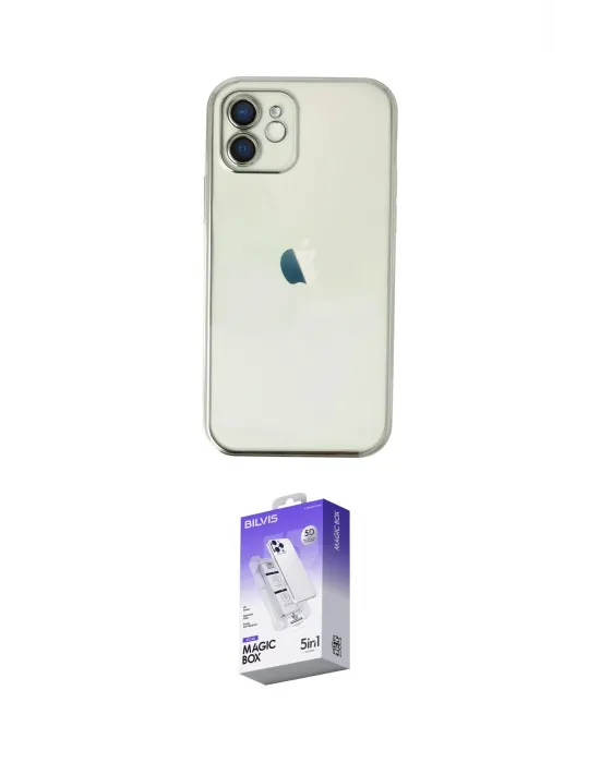 ieg™ iPhone 11 Kılıf Vadi Minimal - Siyah Bilvis 5in1 3D Magic Cam Ekran Koruyucu