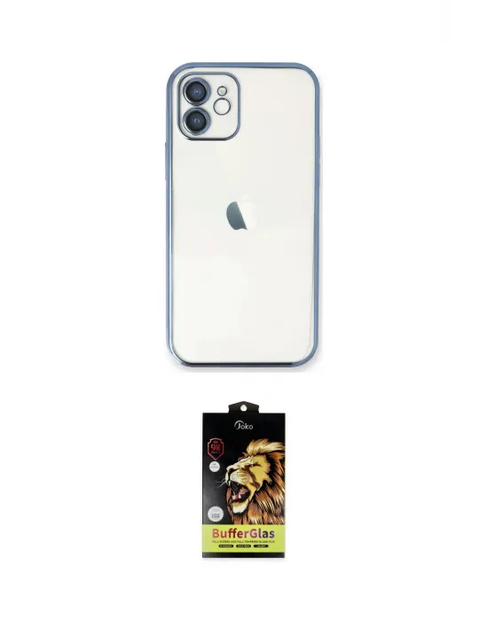 ieg™ iPhone 11 Kılıf Vadi Minimal - Siyah Buffer Cam Ekran Koruyucu