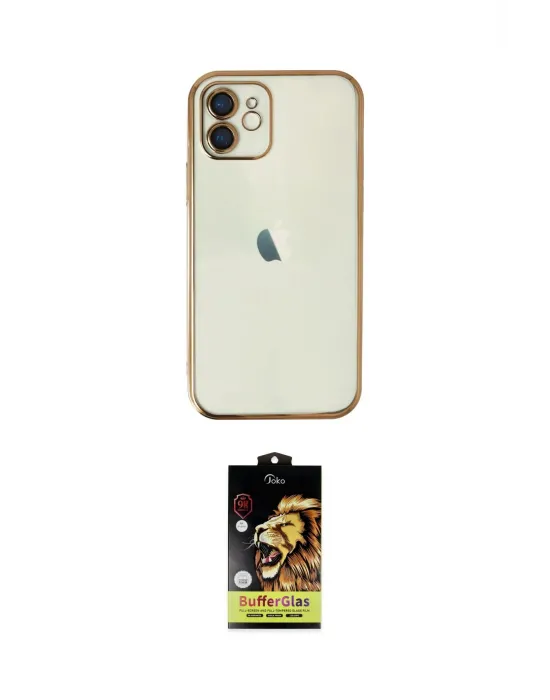 ieg™ iPhone 11 Kılıf Vadi Minimal - Siyah Buffer Cam Ekran Koruyucu