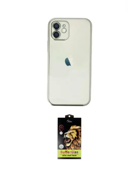 ieg™ iPhone 11 Kılıf Vadi Minimal - Siyah Buffer Cam Ekran Koruyucu