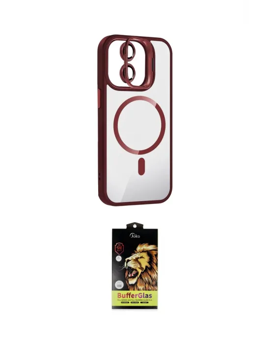 ieg™ iPhone 11 Kılıf Yadigar Asil Koleksiyonu - Siyah Buffer Cam Ekran Koruyucu