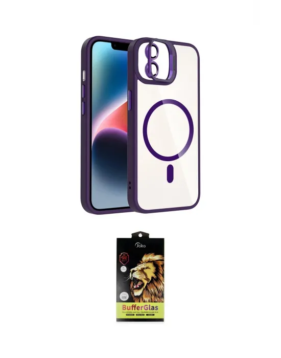 ieg™ iPhone 11 Kılıf Yadigar Asil Koleksiyonu - Siyah Buffer Cam Ekran Koruyucu
