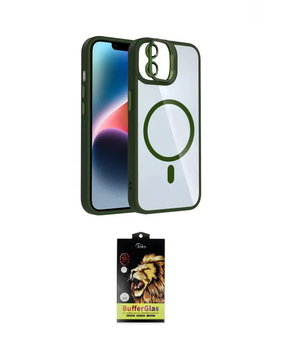 ieg™ iPhone 11 Kılıf Yadigar Asil Koleksiyonu - Siyah Buffer Cam Ekran Koruyucu