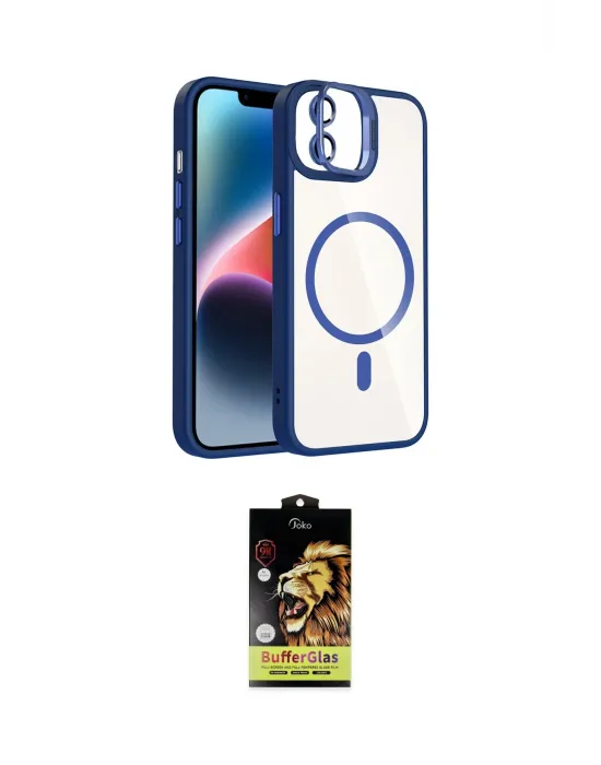 ieg™ iPhone 11 Kılıf Yadigar Asil Koleksiyonu - Siyah Buffer Cam Ekran Koruyucu