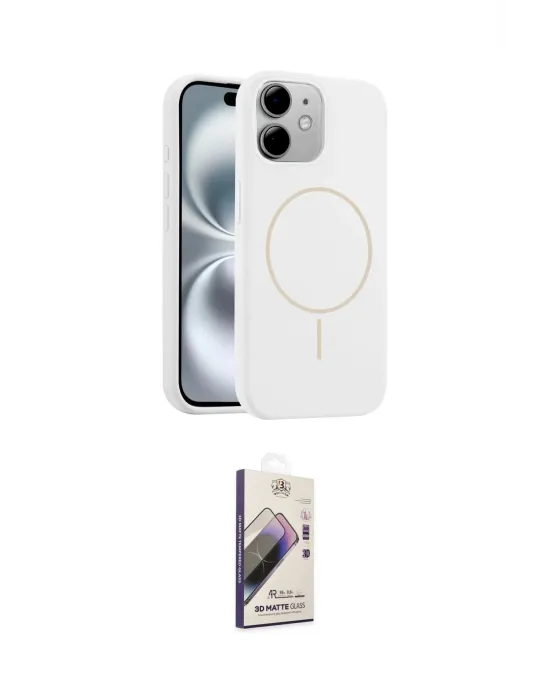 ieg™ iPhone 11 Kılıf Yankı Form Serisi - Siyah Bilvis 3D Mat Cam Ekran Koruyucu