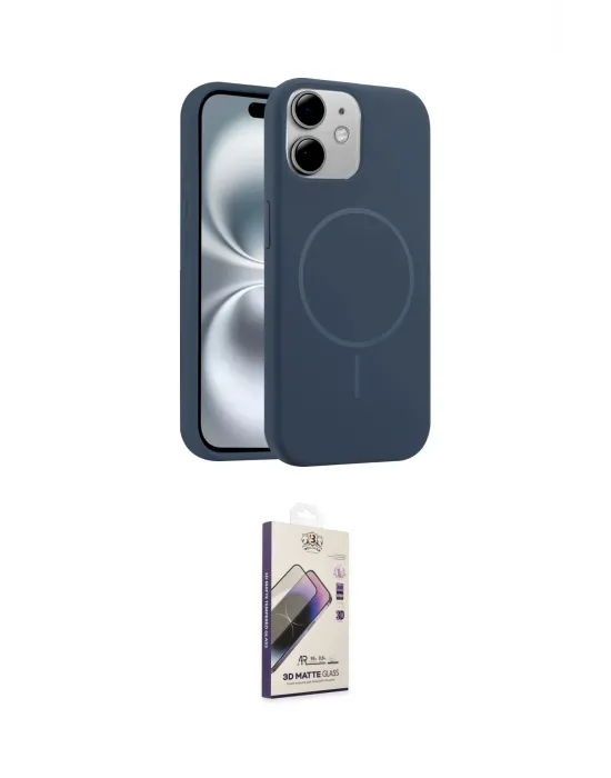 ieg™ iPhone 11 Kılıf Yankı Form Serisi - Siyah Bilvis 3D Mat Cam Ekran Koruyucu