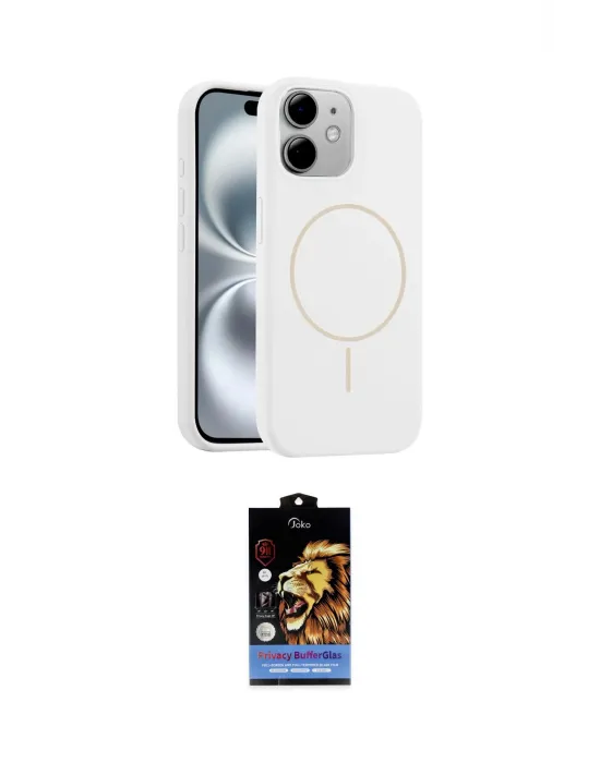 ieg™ iPhone 11 Kılıf Yankı Form Serisi - Siyah Buffer Hayalet Cam Ekran Koruyucu