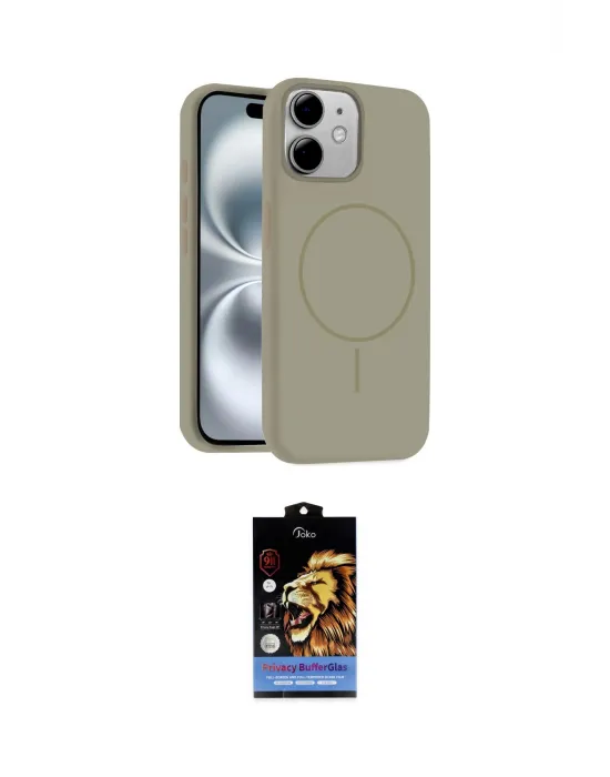 ieg™ iPhone 11 Kılıf Yankı Form Serisi - Siyah Buffer Hayalet Cam Ekran Koruyucu
