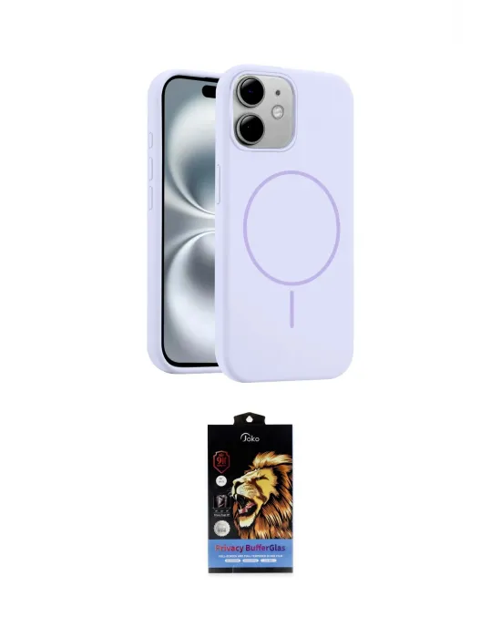 ieg™ iPhone 11 Kılıf Yankı Form Serisi - Siyah Buffer Hayalet Cam Ekran Koruyucu