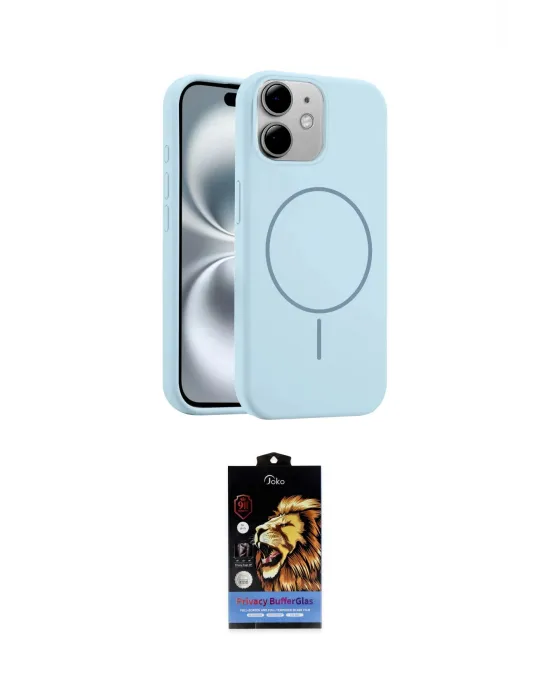 ieg™ iPhone 11 Kılıf Yankı Form Serisi - Siyah Buffer Hayalet Cam Ekran Koruyucu