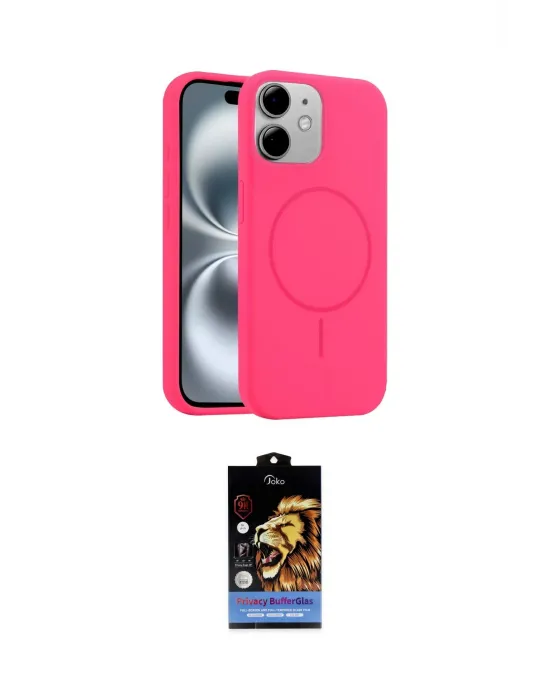 ieg™ iPhone 11 Kılıf Yankı Form Serisi - Siyah Buffer Hayalet Cam Ekran Koruyucu