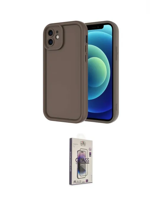 ieg™ iPhone 11 Kılıf Yankı Yansıma Özel Seri - Siyah Bilvis 3D Cam Ekran Koruyucu