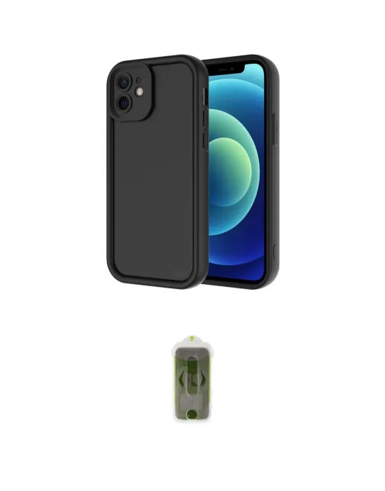 ieg™ iPhone 11 Kılıf Yankı Yansıma Özel Seri - Siyah Joko Magic 5D Hayalet Cam