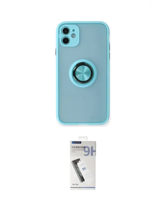 ieg™ iPhone 11 Kılıf Yörünge Çizgi - Şeffaf Uv Polymer Nano Ekran Koruyucu
