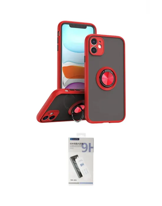 ieg™ iPhone 11 Kılıf Yörünge Çizgi - Şeffaf Uv Polymer Nano Ekran Koruyucu