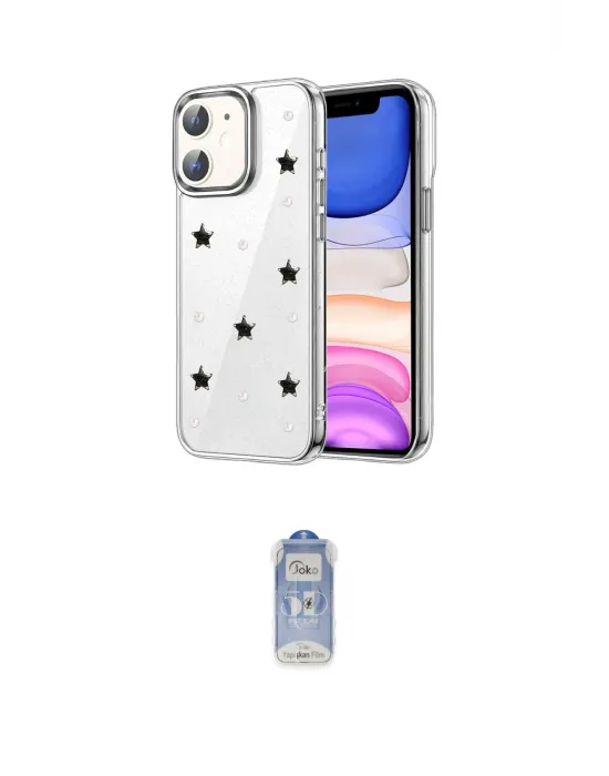 ieg™ iPhone 11 Kılıf Yörünge Form - Siyah Joko Magic 5D Cam