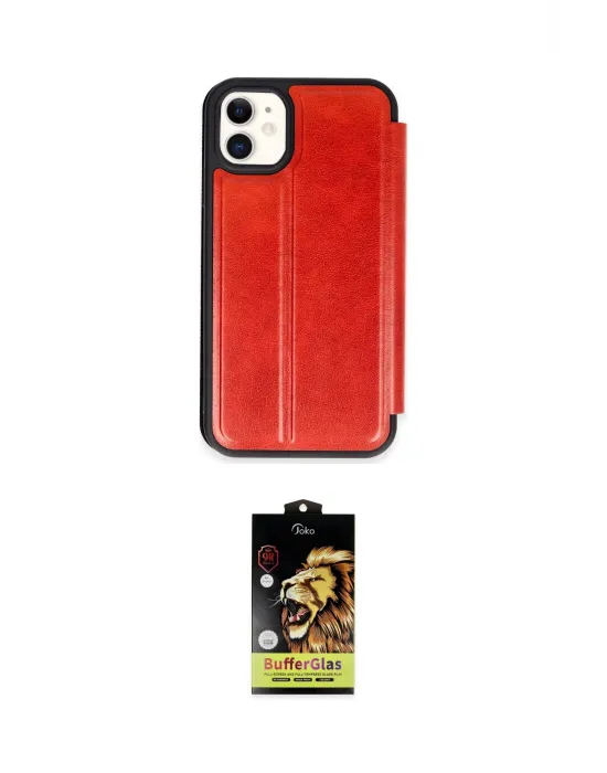 ieg™ iPhone 11 Kılıf Zirve Yansıma Serisi - Siyah Buffer Cam Ekran Koruyucu