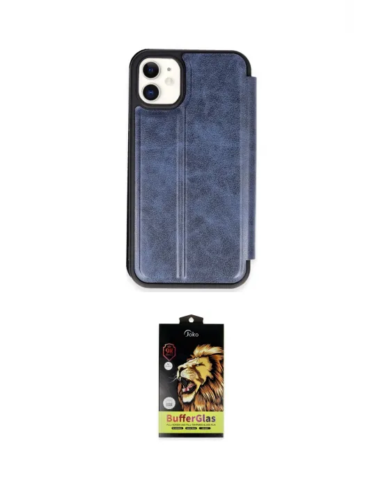 ieg™ iPhone 11 Kılıf Zirve Yansıma Serisi - Siyah Buffer Cam Ekran Koruyucu