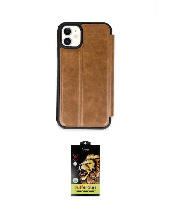 ieg™ iPhone 11 Kılıf Zirve Yansıma Serisi - Siyah Buffer Cam Ekran Koruyucu
