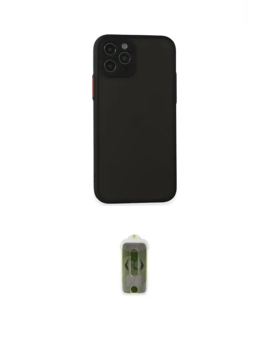 ieg™ iPhone 11 Pro Kılıf Ahenk Çizgi Serisi - Siyah Joko Magic 5D Hayalet Cam