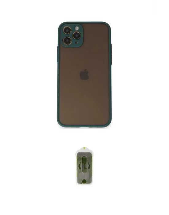 ieg™ iPhone 11 Pro Kılıf Ahenk Çizgi Serisi - Siyah Joko Magic 5D Hayalet Cam