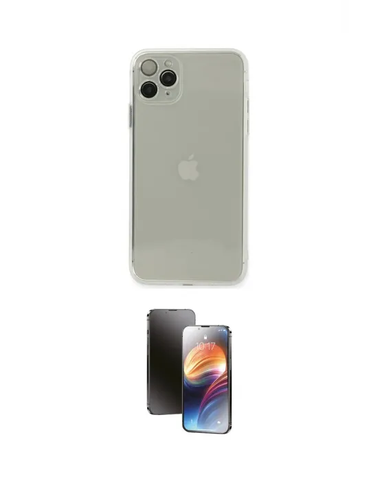 ieg™ iPhone 11 Pro Kılıf Ahenk Doku - Siyah 3D Antistatik Mat Seramik Nano Ekran Koruyucu