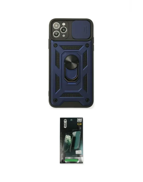 ieg™ iPhone 11 Pro Kılıf Ahenk Klasik - Siyah 360 Mat Full Body Arka Koruyucu