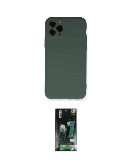 ieg™ iPhone 11 Pro Kılıf Ahenk Serisi - Siyah 360 Mat Full Body Arka Koruyucu