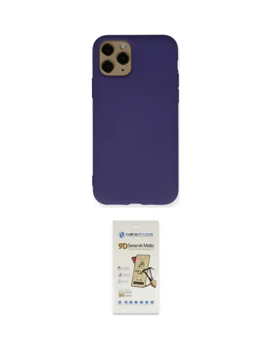 ieg™ iPhone 11 Pro Kılıf Ahenk Serisi - Siyah Mat Seramik Nano Ekran Koruyucu