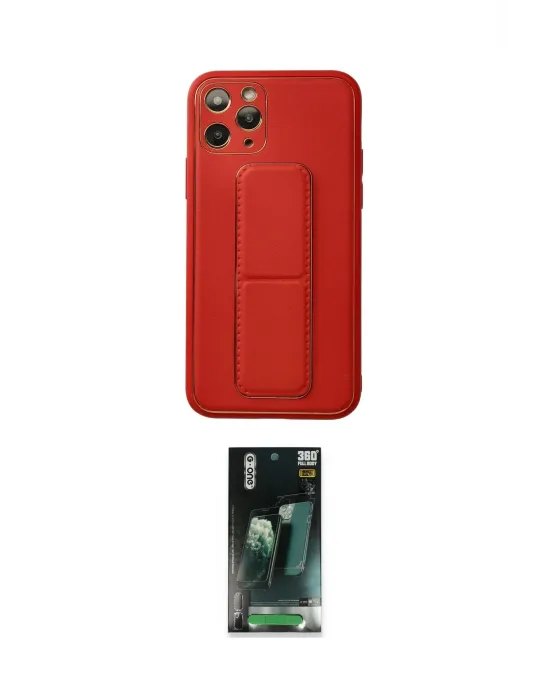 ieg™ iPhone 11 Pro Kılıf Akış Doku - Şeffaf 360 Full Body Arka Koruyucu