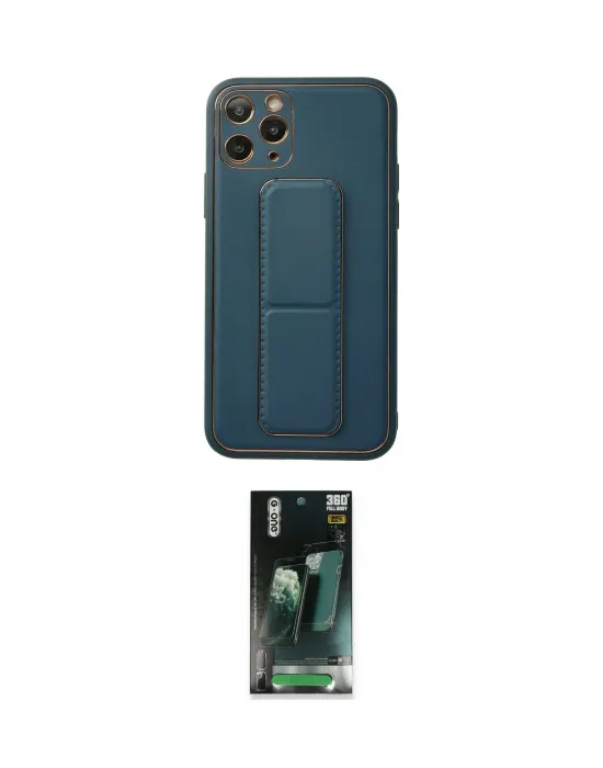 ieg™ iPhone 11 Pro Kılıf Akış Doku - Şeffaf 360 Full Body Arka Koruyucu